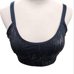 Target Joy Lab sports bra, navy & metallic, fun back, medium, no pads